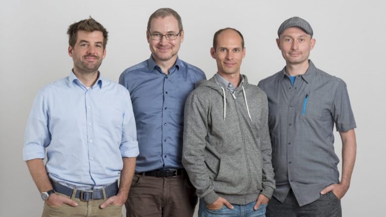 Das Gründungsteam von contextflow: Georg Langs, Allan Hanbury, Markus Holzer, René Donner. © contextflow