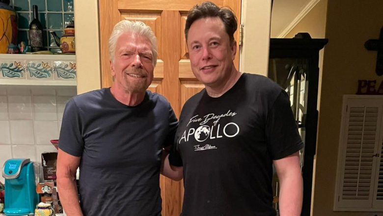 Richard Branson (Virgin Galactic) und Elon Musk SpaceX). © Virgin Galactic