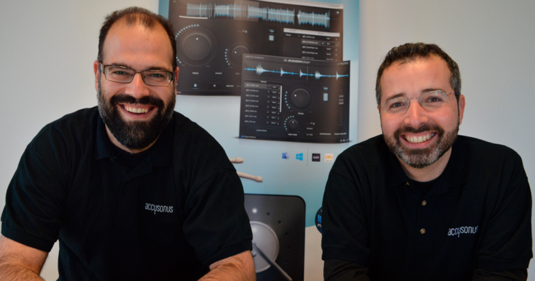 Co-founders Alexandros Tsilfidis (l) and Elias K. Kokkinis both come from the music industry. ©Accusonus