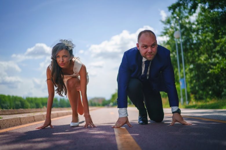 No, that's not a stock picture. Unlike their wedding photo, Kremena and Ned Dervenkovi, have never competed in real life, they do start a lot of initiatives together, but not businesses. ©Vassil Nikolov