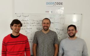 DeepCode Founders, from left to right,: Veselin Raychev (CTO), Boris Paskalev (CEO) and Martin Vechev, Professor at ETH Zurich