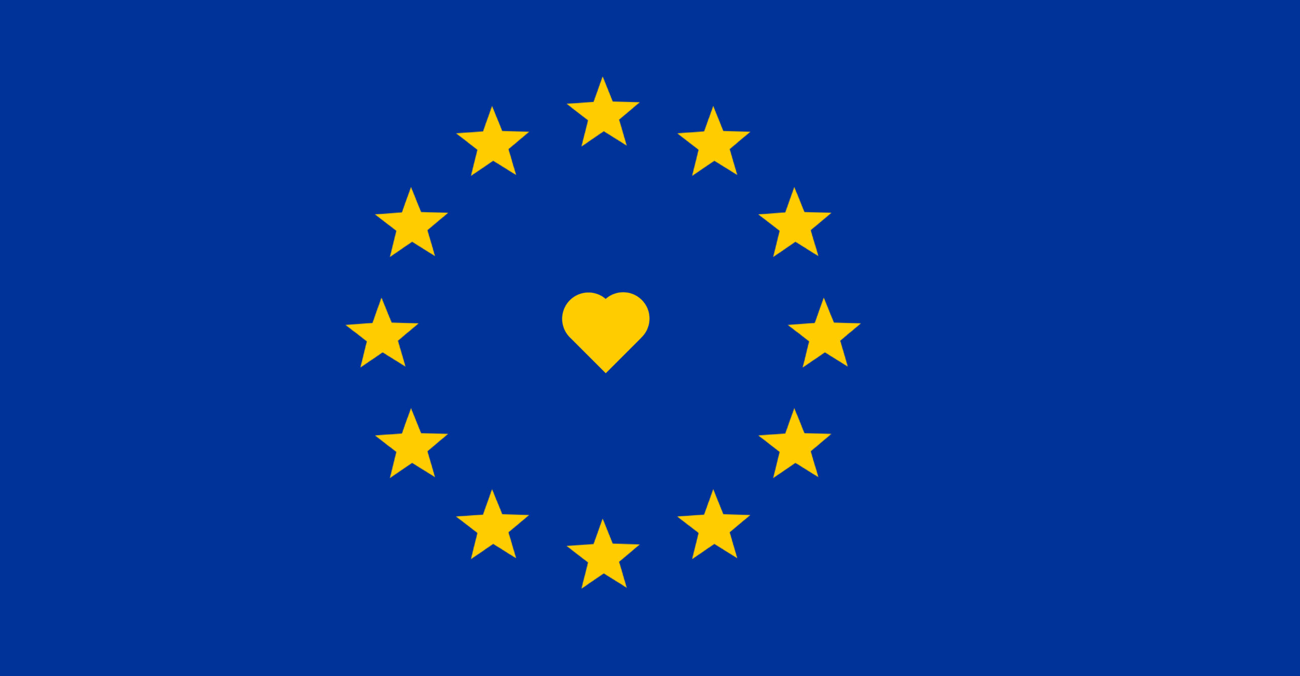 EU flag heart