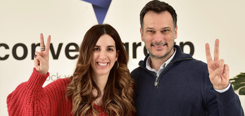 Elena Chailazopoulou and Panayotis Gezerlis, the two co-partners behind Convert Group