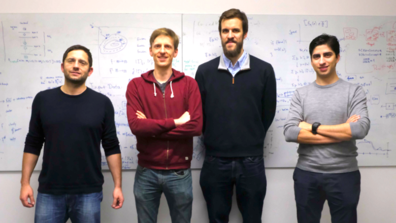Core founders team (from left to right): Prof. Martin Vechev (leads the Secure, Reliable, and Intelligent Systems Lab at the Department of Computer Science, ETH Zurich), Matthias Egli (MSc ETH Zurich), Dr. Hubert Ritzdorf (PhD ETH Zurich), and Dr. Petar Tsankov (PhD ETH Zurich, senior researcher at the Secure, Reliable, and Intelligent Systems Lab). ©ETH Zurich