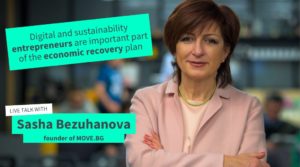 Live Talk with Sasha Bezuhanova: The Green Restart Initiative and Why Entrepreneurs are important for the economic recovery