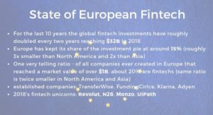 The bigger picture: European fintech in 2018 at a glance