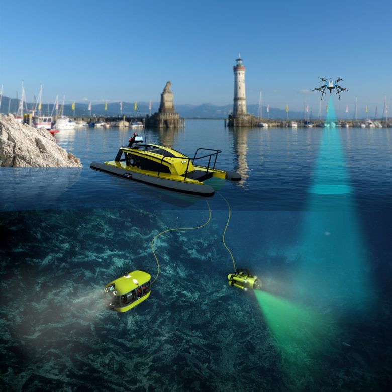 Das SeaClear-System besteht aus vier Roboter-Komponenten. © The SeaClear Project