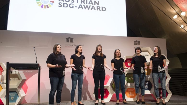 Bei der Verleihung des Austrian SDG Awards 2019 © Parlamentsdirektion / Thomas Jantzen