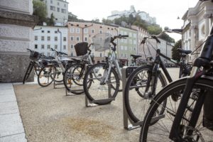 Das sind die neuen Fahrradständer in Salzburg. @Velovio