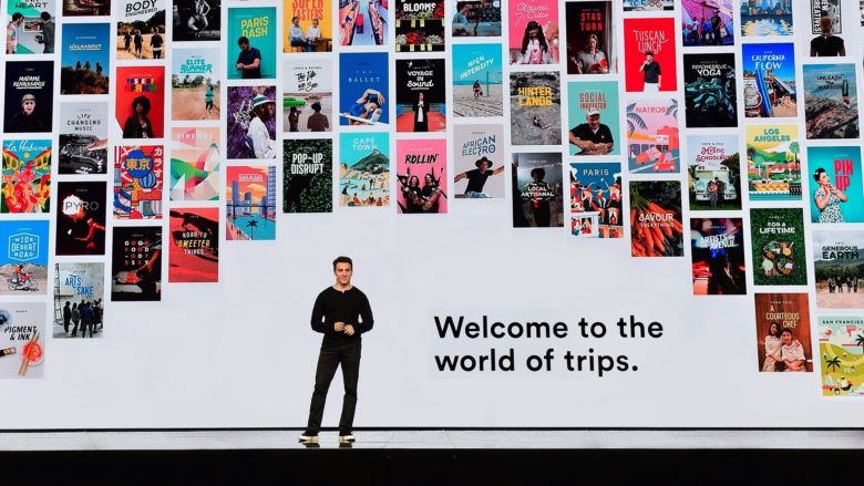 Brian Chesky, CEO von Airbnb, auf der Bühne. © Airbnb