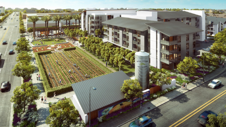 Projekt "Agrihood": Wohnkomplex mit Farm © Core Companies