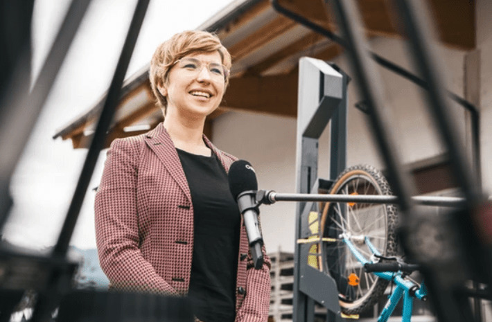 Tanja Friedrich, die Gründerin von Bikeparker. © Bikeparker.at
