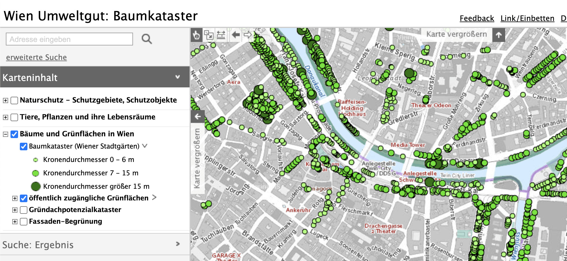 Der Wiener Baumkataster kennt jeden einzelnen Baum in der Stadt © wien.gv.at