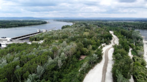 Hier entsteht ein Donau-Nebenarm als Fischwanderhilfe in Altenwörth © Verbund