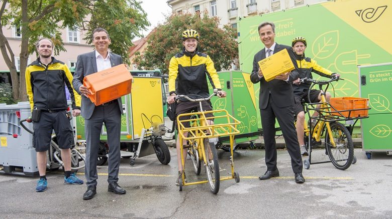 Mit diesen Lastenrädern stellt die Post in Graz Pakete zu © Stadt Graz/Foto Fischer