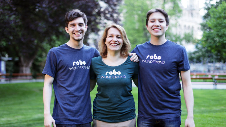 Das Robo-Wunderkind-Team: Yuriy Levin, Anna Iarotska und Rustem Akishbekov. © Robo Wunderkind