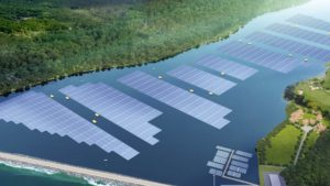 Schwimmende Solar-Farm soll 60 MWp produzieren können. © PUB