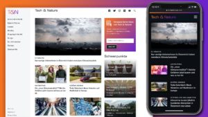 Das Online-Magazin Tech & Nature nach dem Relaunch © Trending Topics