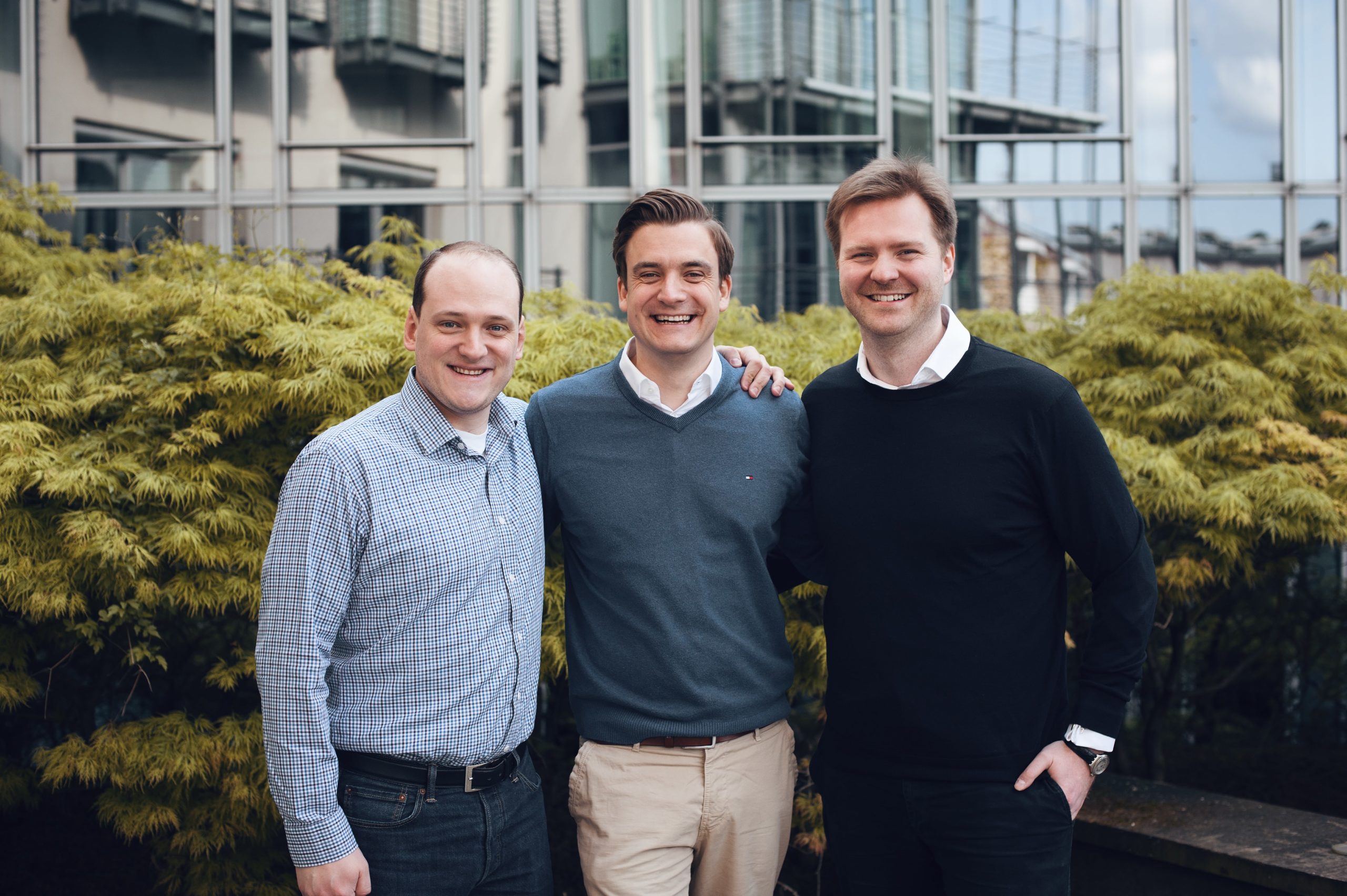 Viktor Wingert, Mario Kohle und Jochen Ziervogel: Die drei Gründer des Startups Enpal. ©Enpal