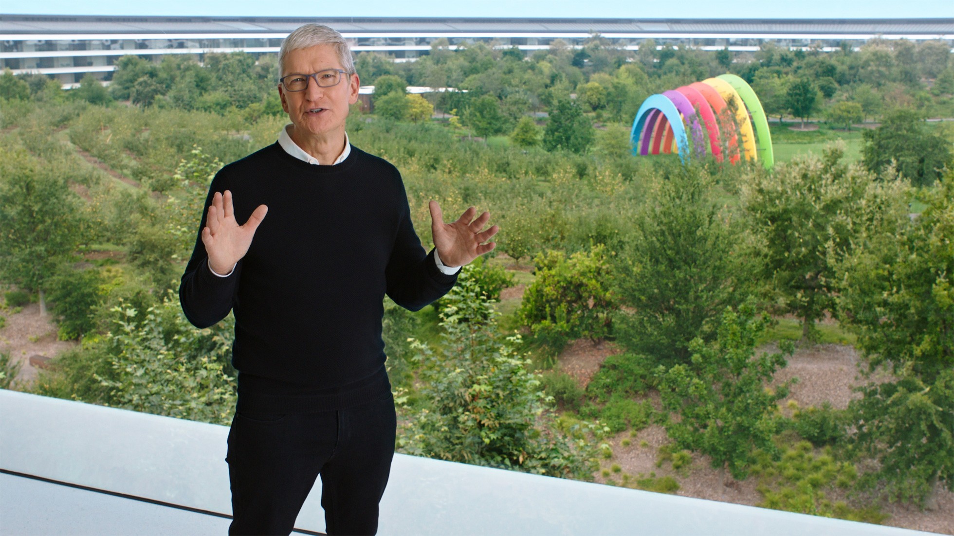 Apple-CEO Tim Cook bei einer Produktvorstellung 2020 © Apple