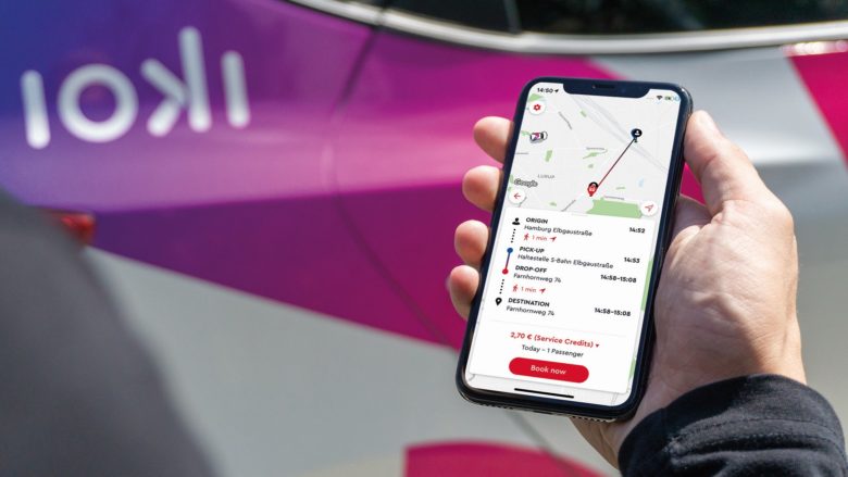 Fast wie bei Uber: Ioki ist quasi ein Sammeltaxi, das sich per App rufen lässt © ioki GmbH