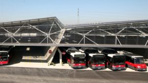 In der Busgarage Leopoldau entsteht eine Wasserstoff-Tankstelle © Wiener Linien