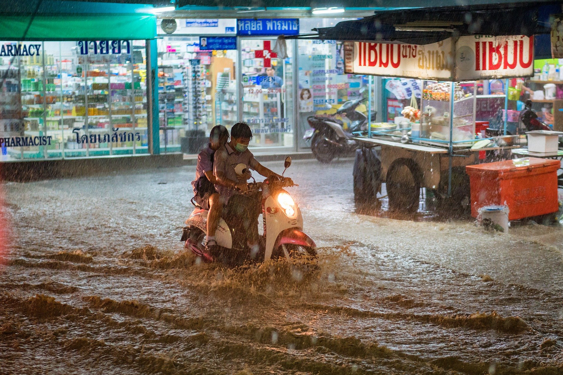Überschwemmung in Thailand © www.motorbiketireshop.com