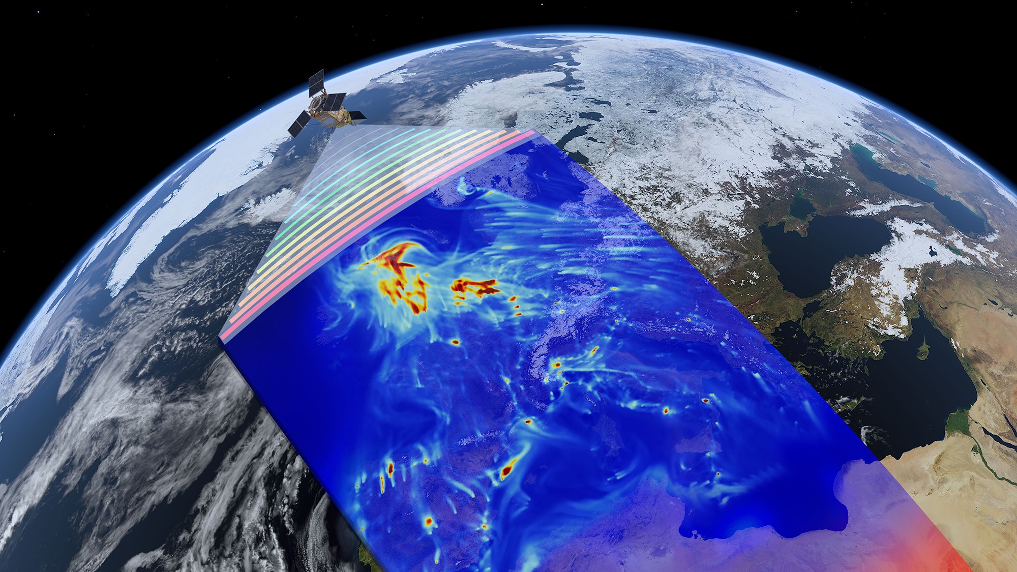 Wo ist die Luft am saubersten? Satellitendaten helfen Atmos bei der Analyse © ESAATG-medialab