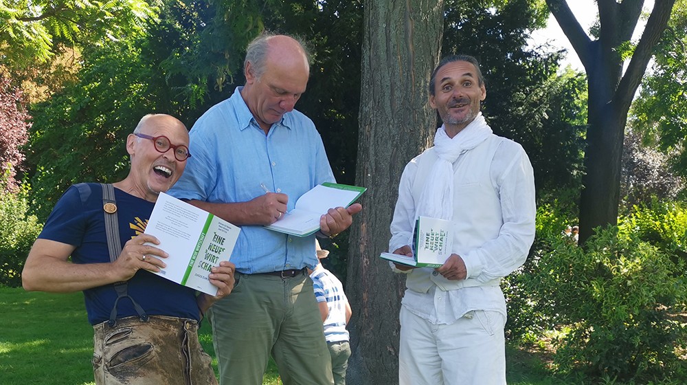 Johannes Gutmann, Josef Zotter und Robert Rogner bei der Präsentation ihres neuen Buches © Trending Topics