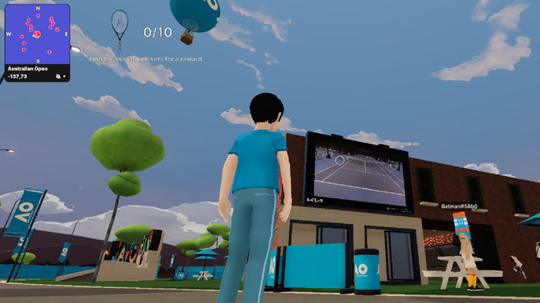 Ein virtuelles Public Viewing der Australian Open in Decentraland © Decentraland / Trending Topics