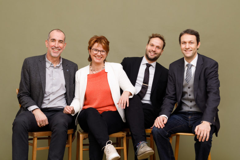 Das capito Führungs-Team (von links) Klaus Candussi (Co-Founder), Walburga Fröhlich (CEO und Co-Founder), Paul Anton Mayer (CDO, Chief Digital Officer), Ernst Stelzmann (CFO, Chief Financial Officer) ©capito