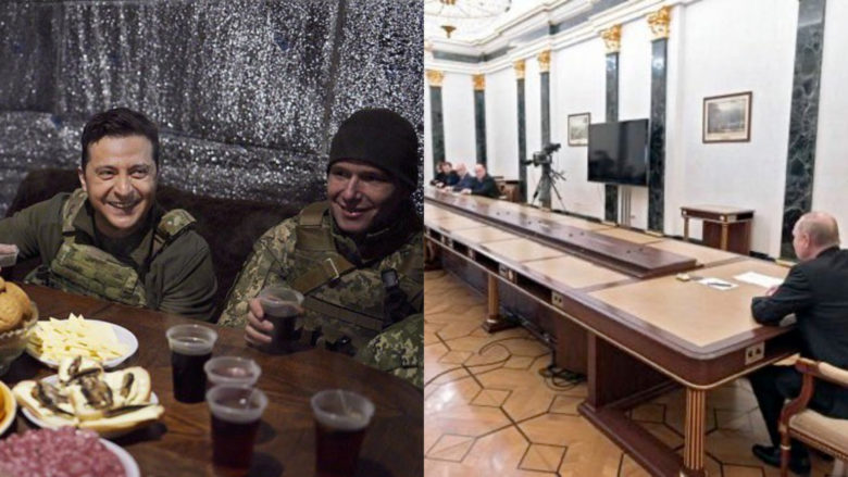 Der ukrainische Präsident Volodymyr Zelensky vs. Russlands Präsident Wladimir Putin.