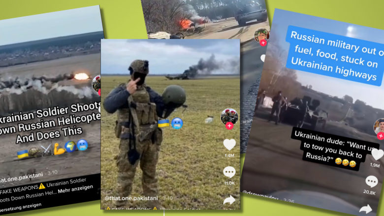 Ukraine-Krieg auf TikTok. © Screenshots TikTok