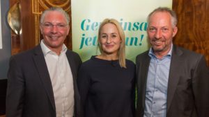 Paul Leitenmüller, CEO Opinion Leaders Network, Ruth Moss, Psychologin und Gründerin der Initiative, Wolfgang Wainig, Unternehmensberater Freibanker © Mikkelsen/leadersnet.at