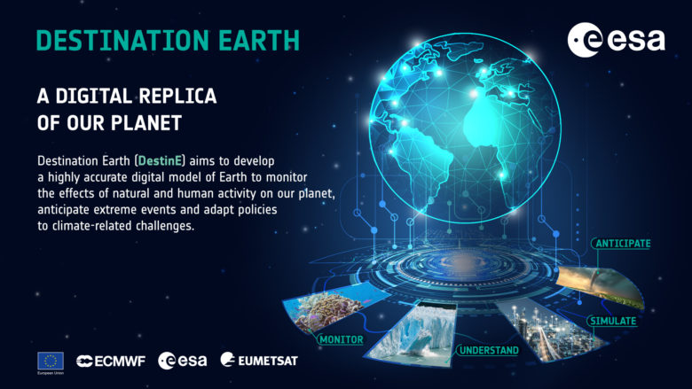 Das "Destination Earth"-Programm der ESA stellt die Erde digital dar. © ESA