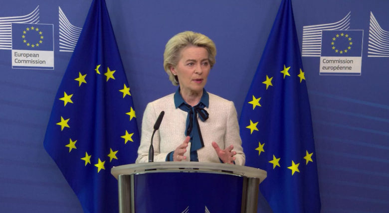 Kommissionspräsidentin Ursula Von der Leyen präsentierte den "RePower EU"-Plan. © Screenshot