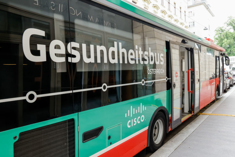 Ein früherer Linienbus ist heute ein "Gesundheitsbus" ©© Cisco / Christian Husar