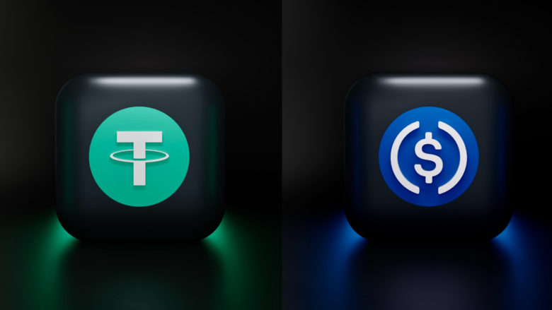 Logos der Stablecoins Tether und USDC. © Unsplash
