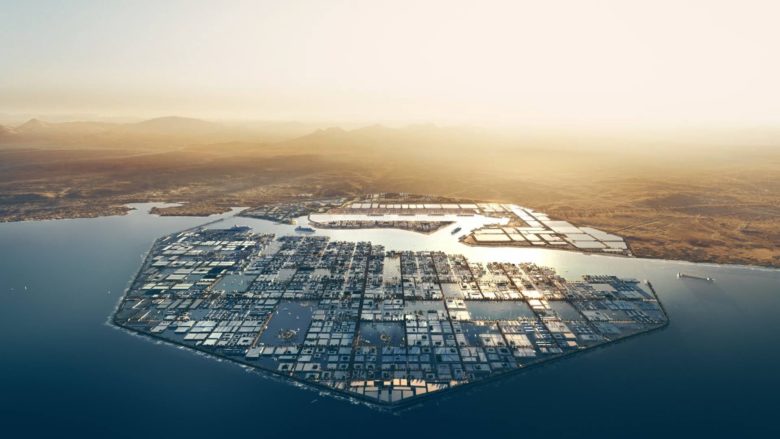 Oxagon, die geplante Megacity in Neom. © Neom