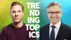 Jakob Steinschaden (Trending Topics) und Finanzminister Magnus Brunner (ÖVP). @ TT/BMF
