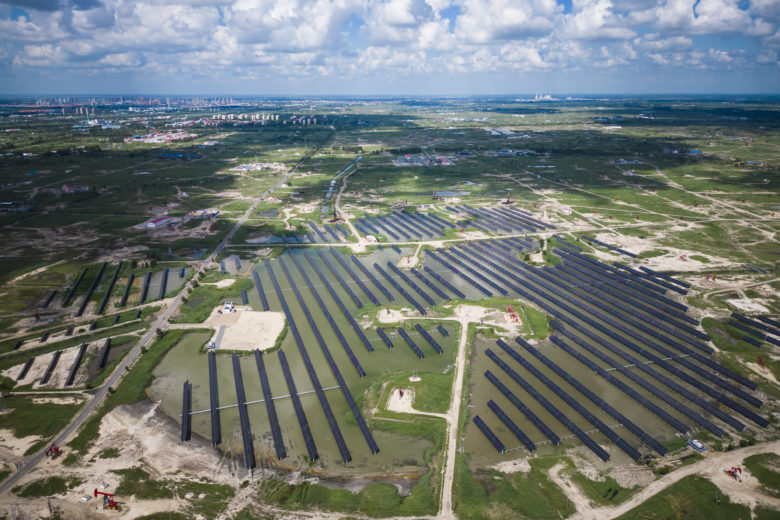 Xinghuo Water Surface Photovoltaic Demonstration Project in Daqing, China, Provinz Heilongjiang. © Asian Photovoltaic Industry Association