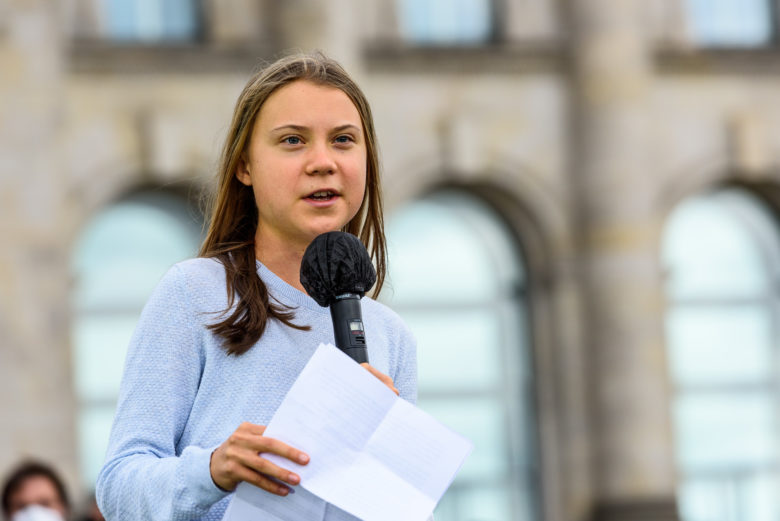 Greta Thunberg spricht beim Klimastreik vor dem Reichstag, Berlin. © Stefan Müller (CC BY 2.0)