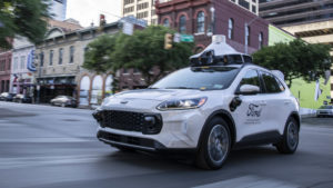 Ein Ford-Robotaxi mit Argo AI-Technologie © Argo AI