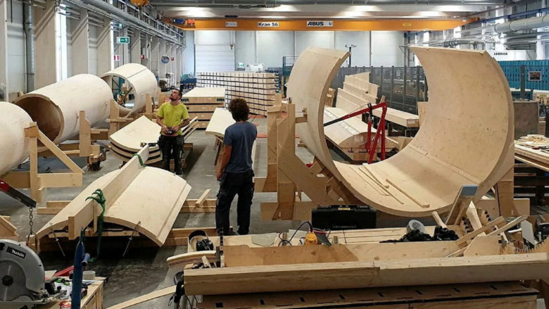 Produktion von Modvion: Partnerschaft mit Stora Enso soll Windturbinen aus Holz fördern © Modvion