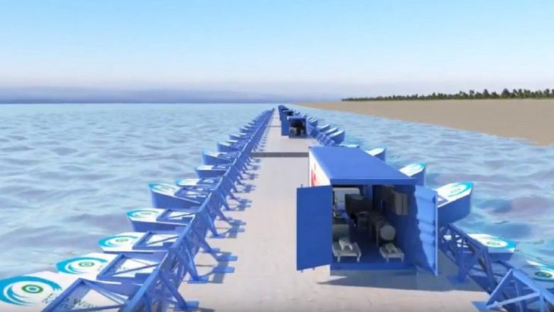 Wellenkraftwerk von Eco Wave Power © Eco Wave Power