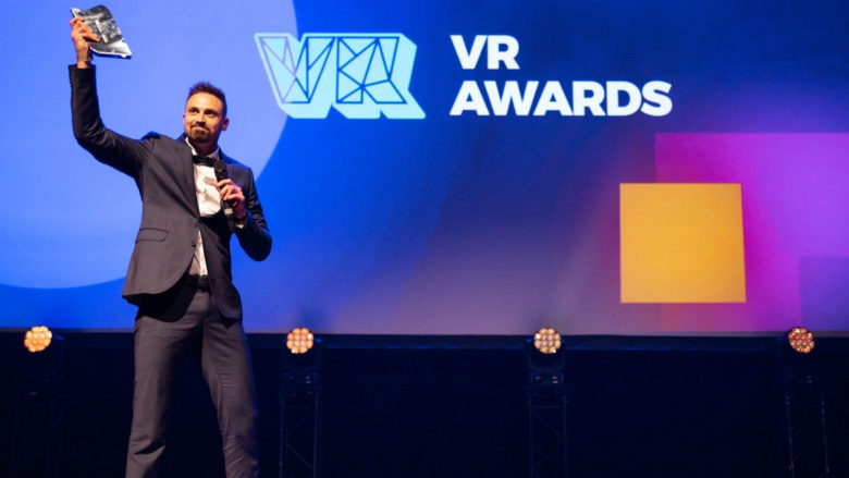 Lukas Stranger, CEO von NXRT, beim International VR Award © VRAwards / AIXRorg
