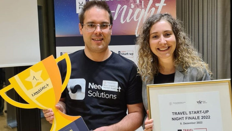 Fabio Wilhelmer und Ines Ganner von NeedNect Solutions bei der Preisverleihung © Offblende