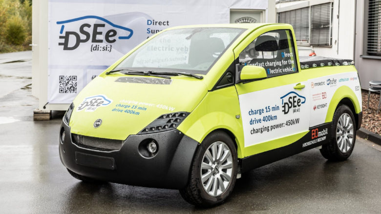 Dieser E-Auto-Prototyp ist mit der superschnellen Ladestation kompatibel © dsee-project