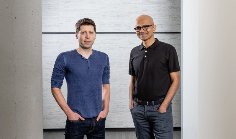 Sam Altman (OpenAI) und Satya Nadella (Microsoft). © Microsoft