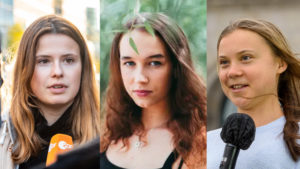 Luisa Neubauer, Lena Schilling, Greta Thunberg. © Karol Roller / David Visnjic / Stefan Müller (CC BY 2.0)